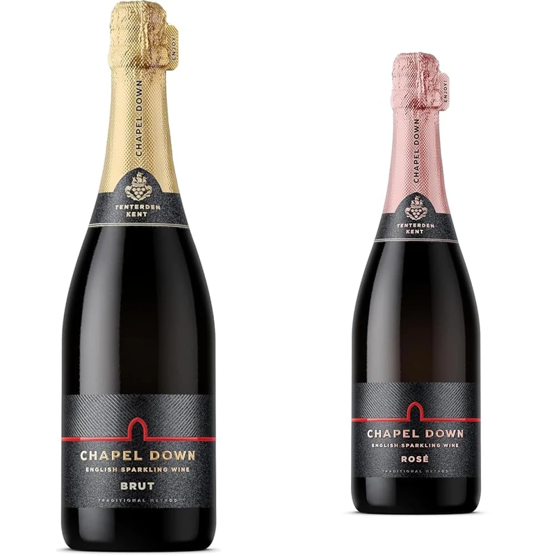 Chapel Down Brut & Rosé | English Sparkling Wine | Case of Two (2x75cl)