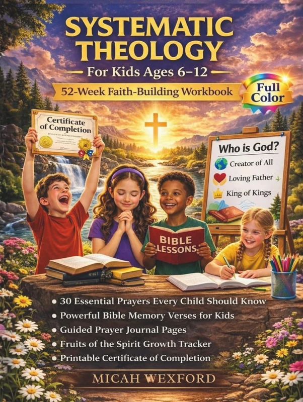 Systematic Theology for Kids: A 52-Week Faith-Building Workbook with Prayers, Bible Memory Verses, and Activities to Help Children Ages 6–12 Know God, Understand the Bible, and Grow in Faith