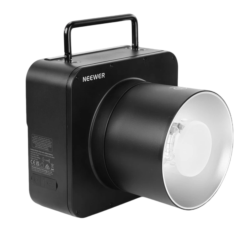 NEEWER Q4PRO 400Ws 2.4G TTL Outdoor Studio Flash Strobe, APP Control Light with 1/8000 HSS 6000K 2800mAh Dual Screen Display Monolight Bowens Mount/0.01-1.2s Recycle/30W Modeling Lamp/Freeze Mode