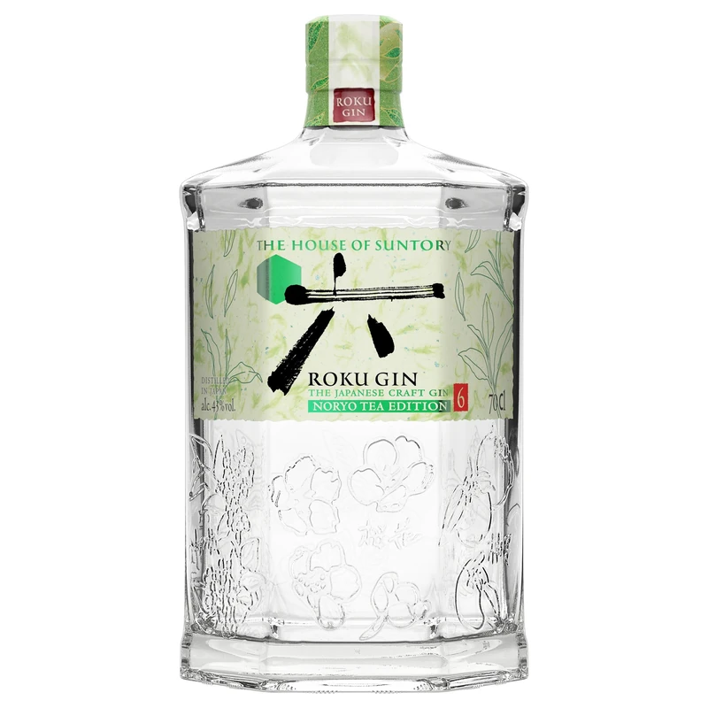 Roku Gin Noryo Tea Edition - 70 cl - House of Suntory - Elevated green tea notes with Yuzu sweetness and bright Sansho spice.