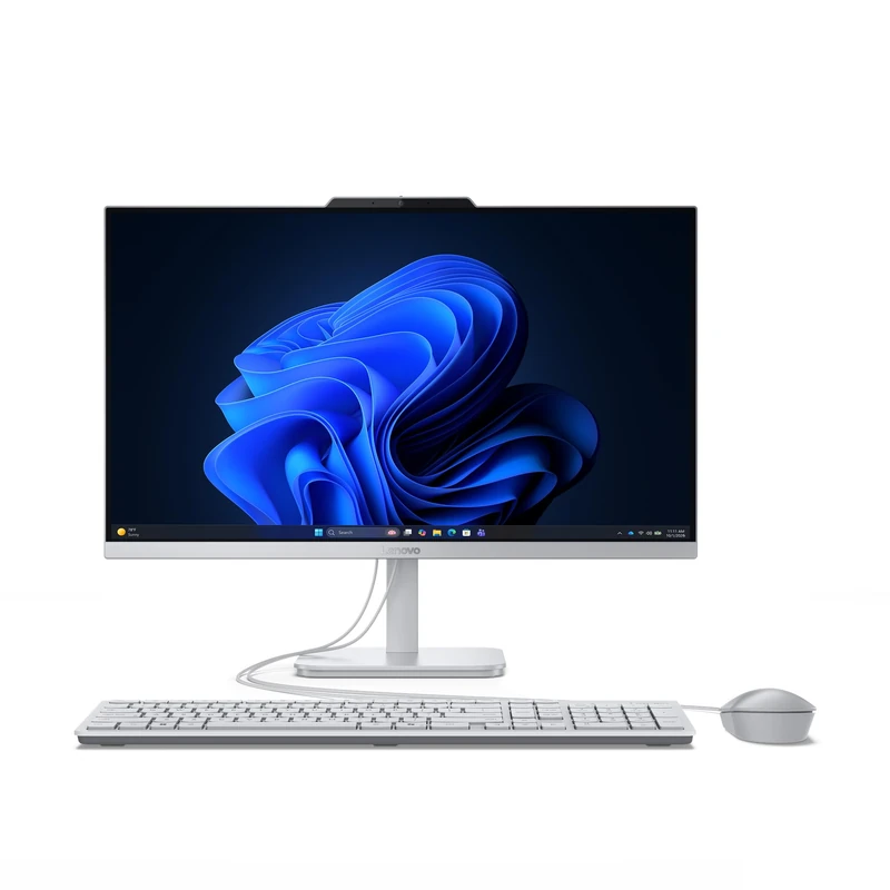 Lenovo IdeaCentre AIO 3 24” Desktop PC, AMD Ryzen 5 Processor, 16GB RAM, 1TB SSD, 23.8” Full HD Screen, All‑in‑One for Home, Work & Entertainment, Wireless EOS Keyboard and Mouse – Luna Grey