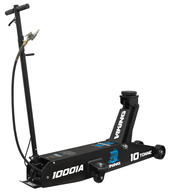 Sealey Viking Professional Long Reach Air/Manual Operation Trolley Jack with Rocket Lift 10 Tonne - 10001A
