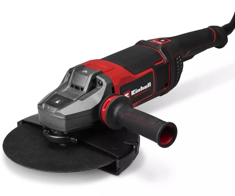 Einhell Professional Angle Grinder TP-AG 230/2400 (2400 W, 230 mm disc-Ø, 71 mm Cutting Depth, Swivel Handle, Anti-Vibration, Cut Protection, Without Cutting disc)