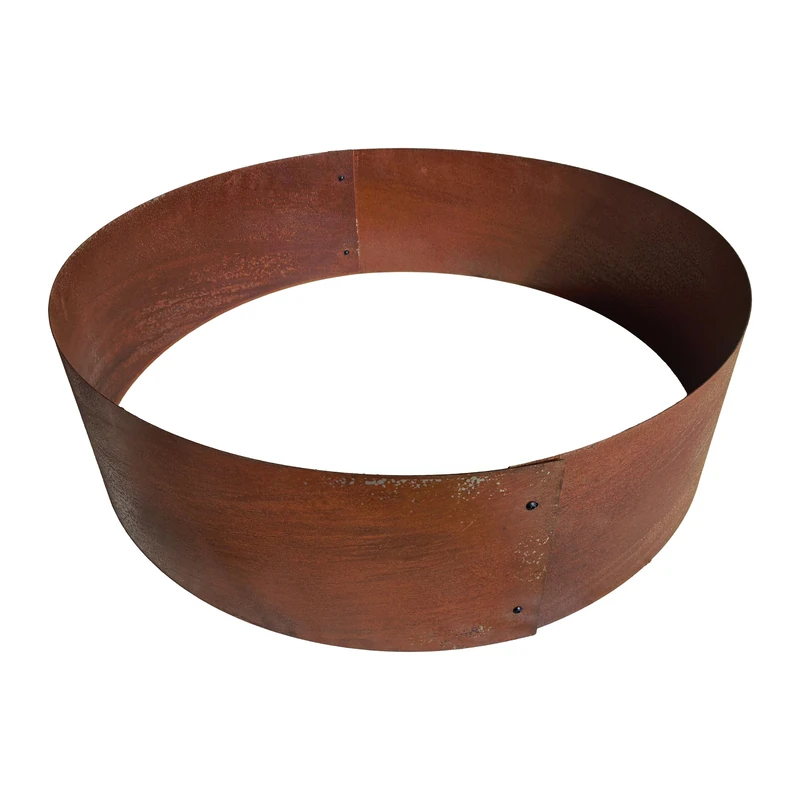 Relaxdays Corten Steel Planting Ring, Tree Ring Rust Finish, Round Garden Bed, Lawn Edging, 20 x 70 cm, Brown