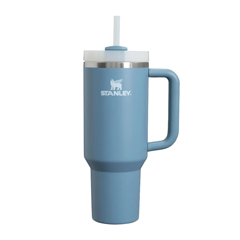 Stanley 1913 Quencher H2.0 Flowstate Tumbler 1.2L - Cold for 11 Hours - Iced for 48 Hours - Metal Water Bottle with Straw, Handle and Lid - Dishwasher Safe - Travel Mug for Cold Drinks - Indigo