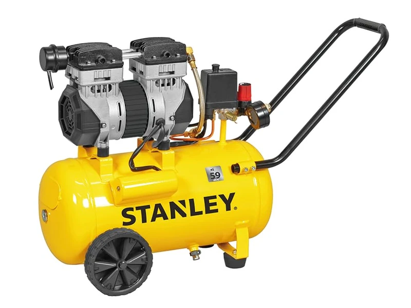 Stanley SXCMS1324HE SILTEK Compressor 1.3 HP 8 Bar, Utilises oilless Technology, no Need in Maintenance and Respect The Environment.