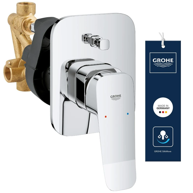 GROHE Dice – Built-in Shower Tap Including Concealed Body (Set for Final Installation, 46 mm Ceramic Cartridge), Chrome, 1018910000 - Image 1