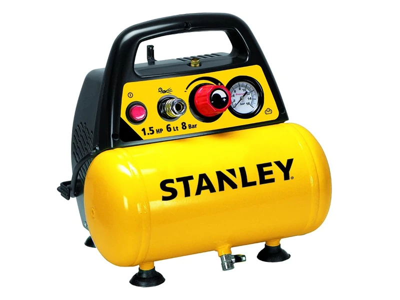 Stanley DN 200/8/6 Small Compressor 1.5 HP 8 Bar, Lightweight and Extremely Portable, Ideal for Domestic use or Crafts