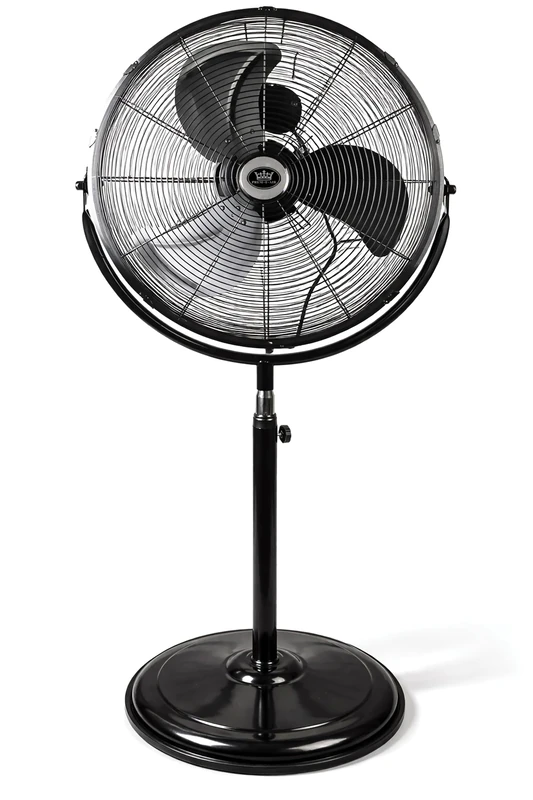 Prem-i-air 20" Industrial High Velocity Floor Fan – 3 Speed Stand Fan with 360° Adjustable Head, Powerful Cooling & Heavy Duty Base for Home, Office, Gym or Garage