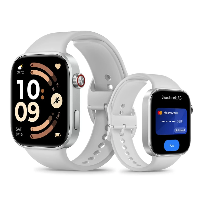 XIAOMI Redmi Watch 6 NFC, Smart Watch for Men Women, 2.07'' AMOLED, Activity Tracker with Heart rate/Sleep/Stress Tracking, 150+ Sports modes, 24 days battery life, 5ATM, GPS, Android&iOS, Silver Gray