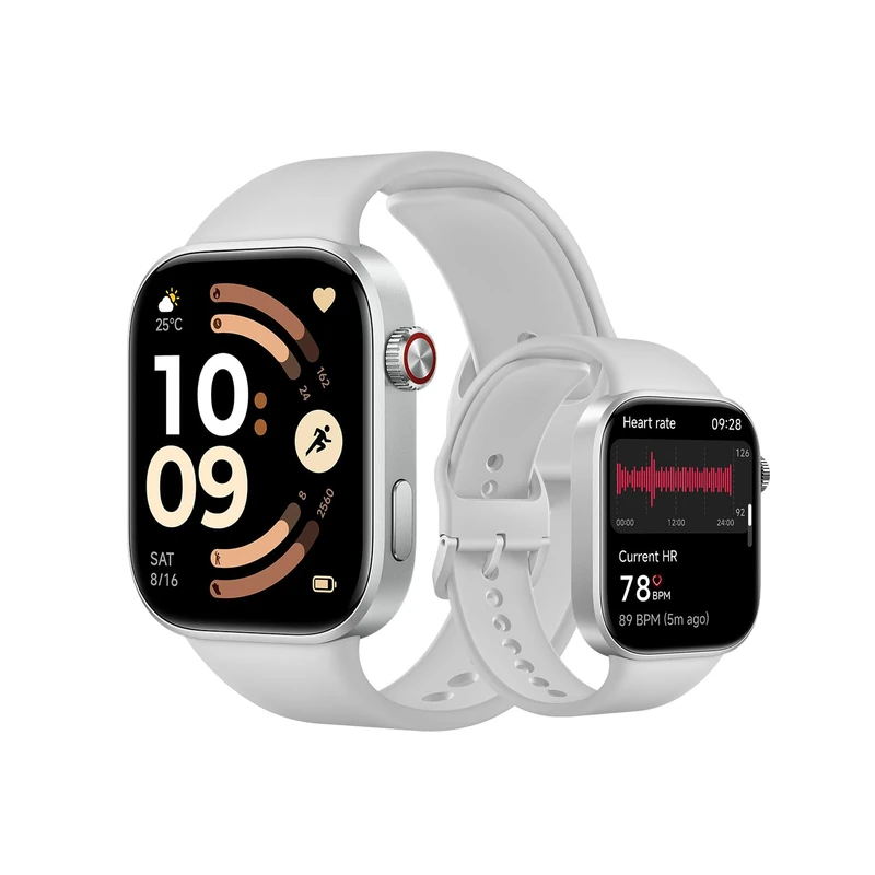 XIAOMI Redmi Watch 6, Smart Watch for Men Women, 2.07'' AMOLED, Activity Tracker with Heart rate/Sleep/Stress Tracking, 150+ Sports modes, 24 days battery life, 5ATM, GPS, Android&iOS, Silver Gray