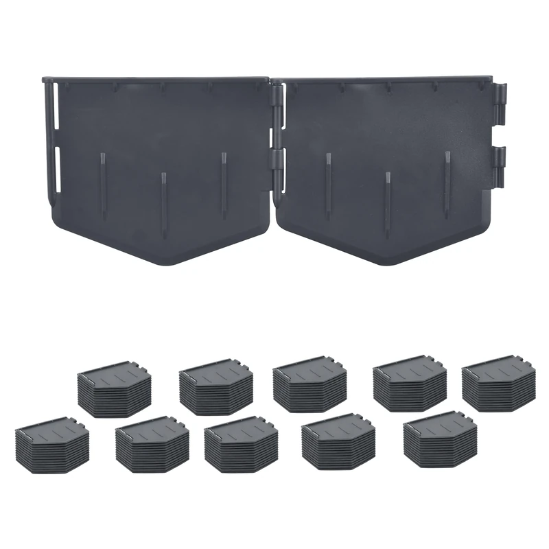 Relaxdays Plastic Lawn Edging, 175-Piece Set, 13x16cm, 26.7m Flexible Bed Edging for Flowerbeds & Lawn, Black - Image 1