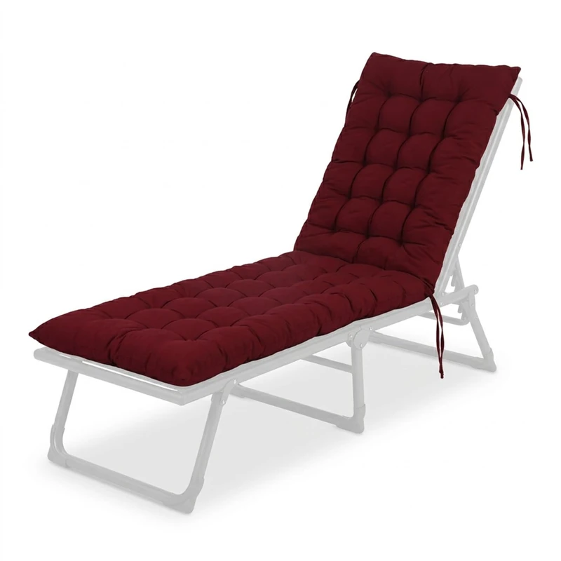 Relaxdays Padded Quilted Bench Cushion with Ties for Outdoor Garden & Pallets, 180 x 50 cm, Multiple Colors - Image 1