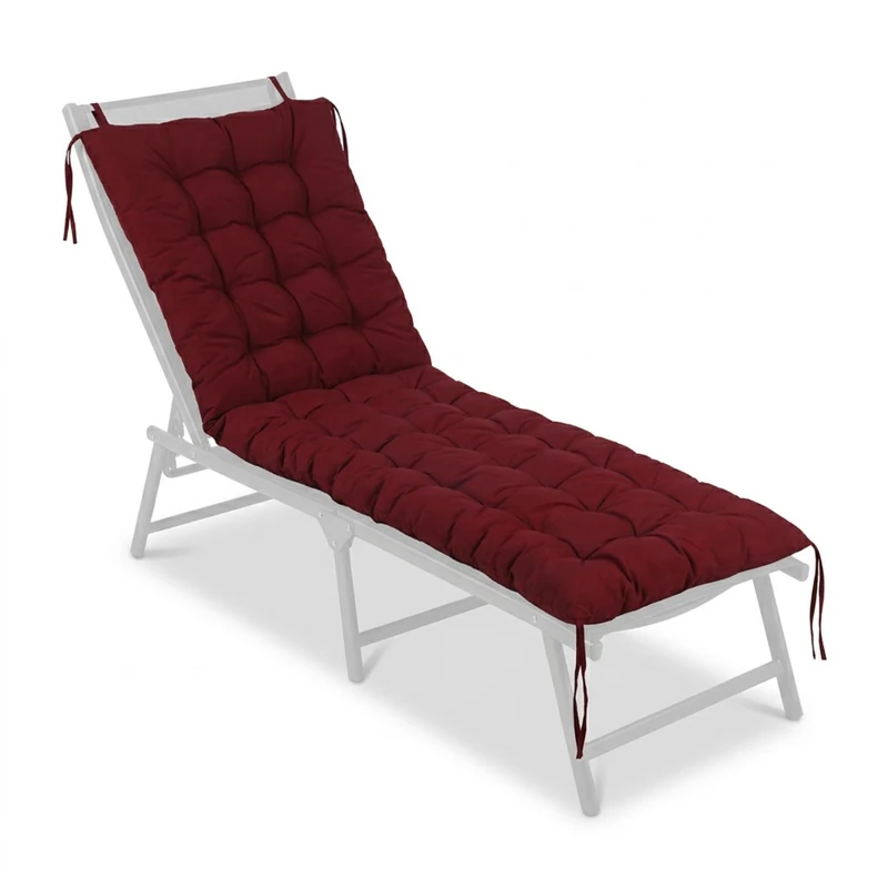 Relaxdays Padded Quilted Garden Bench Cushion with Ties, 180 x 70 cm, Multiple Colors