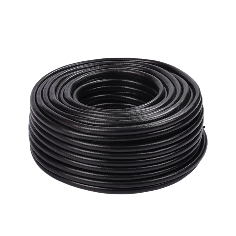Relaxdays 50m Universal Garden Hose, UV & Weatherproof, Fabric & PP, Black, 1.5 x 1.5 x 50 m - Image 1