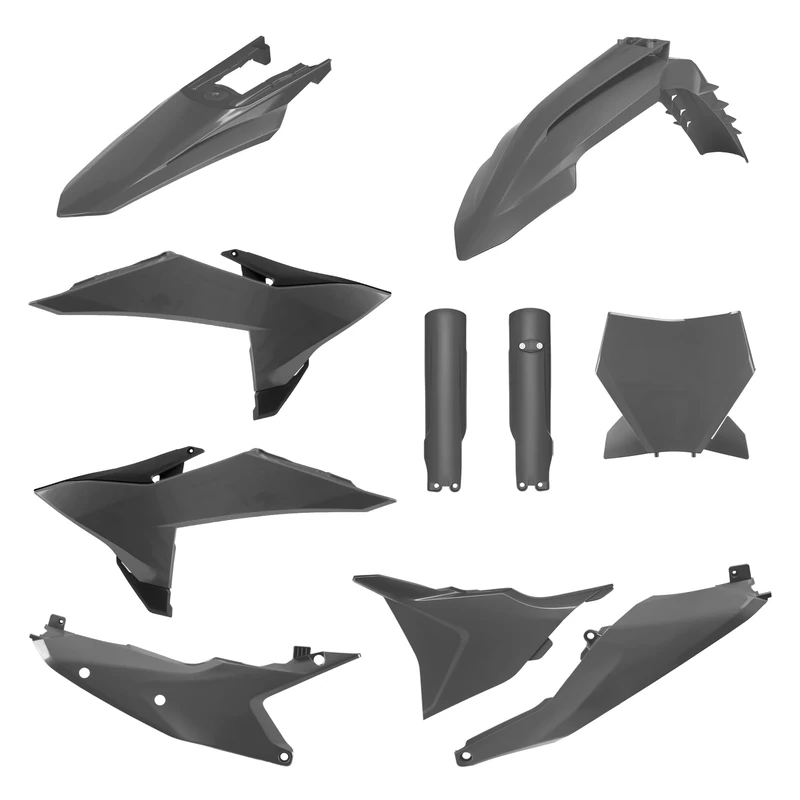 POLISPORT 91616 - Complete Plastic Kit for KTM SX/SXF/XC 25'- Perfect Fit and OEM Quality for Off-Road Use, Nardo Grey