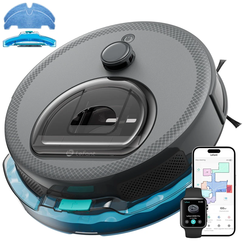 Lefant M330 Pro Robot Vacuum and Mop, 150Min Runtime, 360°LiDAR Navigation