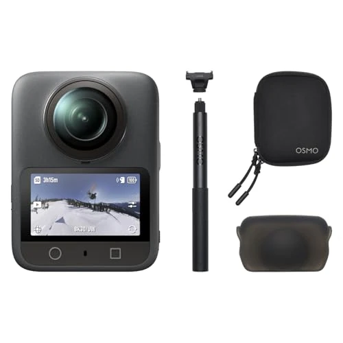 DJI Osmo 360 Skiing Combo, 360 Camera With 1-Inch 360° Imaging, Native 8K 360° Video, 1.2m Invisible Selfie Stick, 4K/120fps & 170° Boost Video, -20° C（-4° F）Cold-Resistant, Action Camera for Skiers