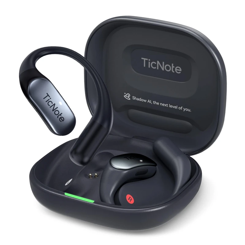 TicNote Pods Wearable AI Voice Recorder, Built-in 4G No Phone Needed – Voice Activated Recording Device with Auto Transcription & Meeting Notes, 17-Language Real-Time Translation, 5-Hour Battery - Image 1