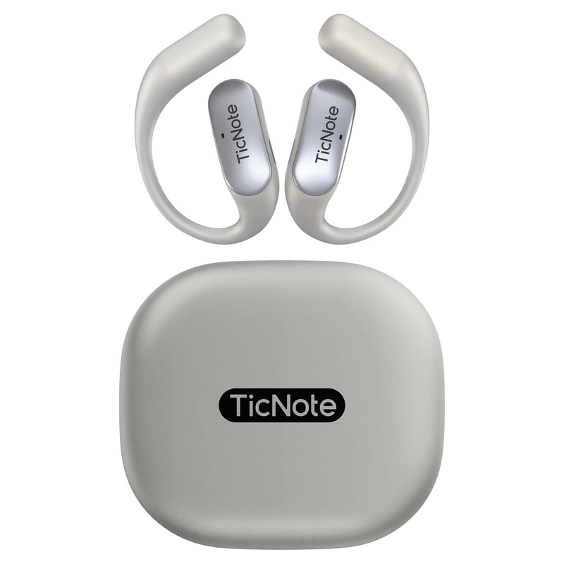 Mobvoi TicNote Pods AI Note-Taking Wireless Earbuds with Real-Time Translation, eSIM Built-In, 40H Battery Life, Pearl White - Image 1