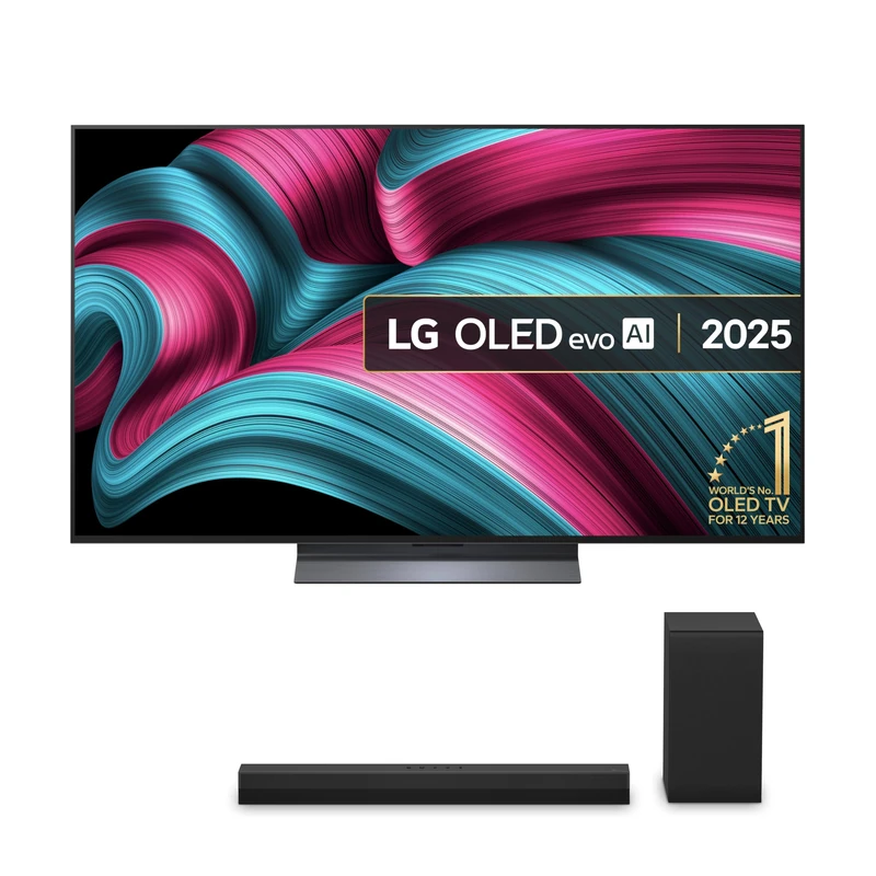 LG OLED55C55LA 55-Inch OLEDevo AI 4K UHD Smart TV bundle with US40T Bluetooth Soundbar 2.1 Channel (Wireless Subwoofer)