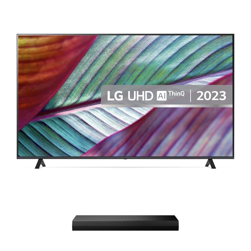 LG 75UR78006LK (2023) 75-Inch Ultra HD HDR Smart TV bundle with US20A Bluetooth Soundbar 2.0 Channel