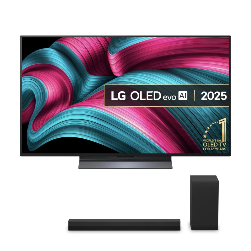 LG OLED48C55LA 48-Inch OLEDevo AI 4K UHD Smart TV bundle with US40T Bluetooth Soundbar 2.1 Channel (Wireless Subwoofer)