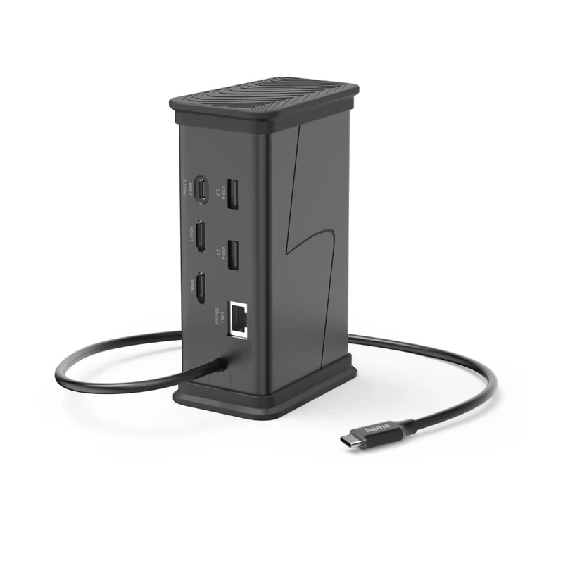 "Connect2Office Black" USB-C Hub, 9 Ports, 2x HDMI™, USB-A, USB-C, LAN