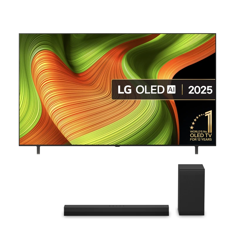 LG OLED77B56LA 77-Inch OLED AI 4K UHD Smart TV bundle with US40T Bluetooth Soundbar 2.1 Channel (Wireless Subwoofer)