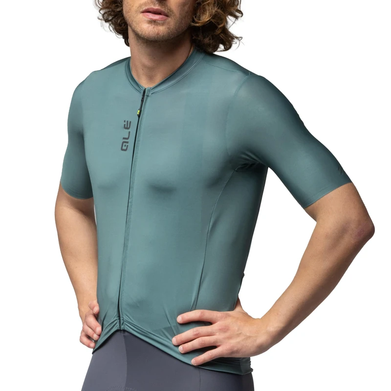 Alé Cycling Men's Pragma Colour Block Off-Road Short Sleeve Cycling Jersey, Moss Green, M