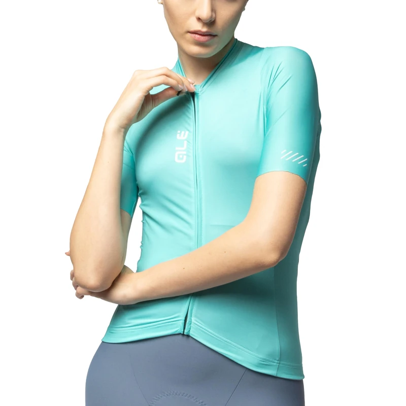 Alé Cycling Women's Pragma Colour Block Short Sleeve Cycling Jersey, Bay, S