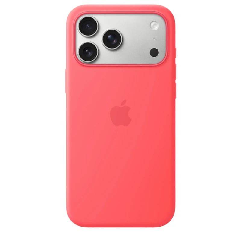 Apple iPhone 17 Pro Max Silicone Case with MagSafe – Bright Guava