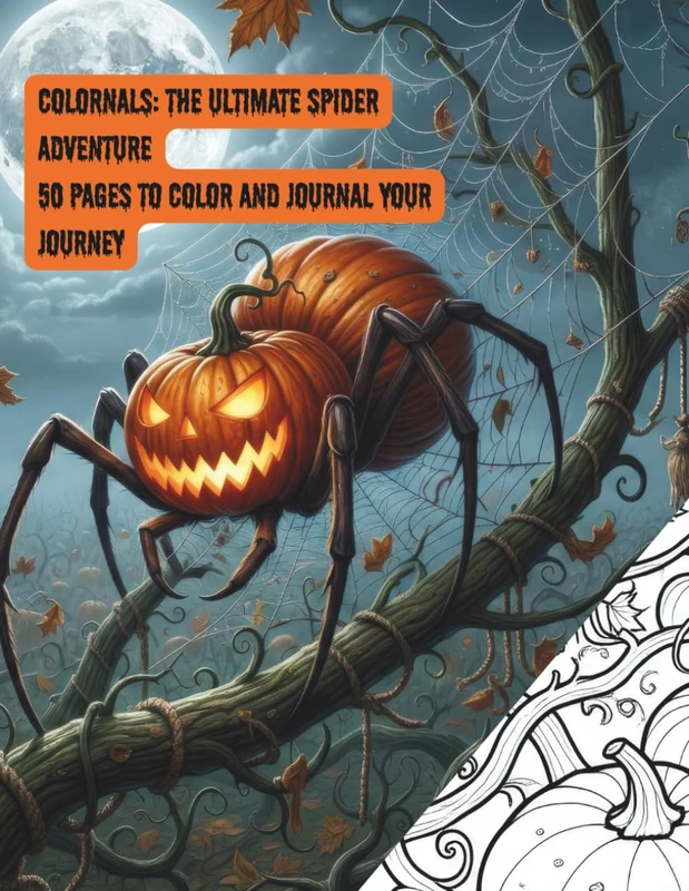 Colornals! The Ultimate Spider Adventure Coloring Book: 50 Pages to Color and Journal