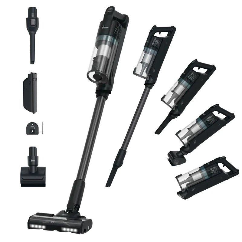 Hoover HF1 MAX Cordless Vacuum, Free-Standing, Rechargeable with 50-min Runtime, 200W Anti-Hair Wrap, Double Edge Cleaning, LED Headlight, HEPA Filter, with Crevice Tool & Motorised Pet Tool [XUKF1CP]