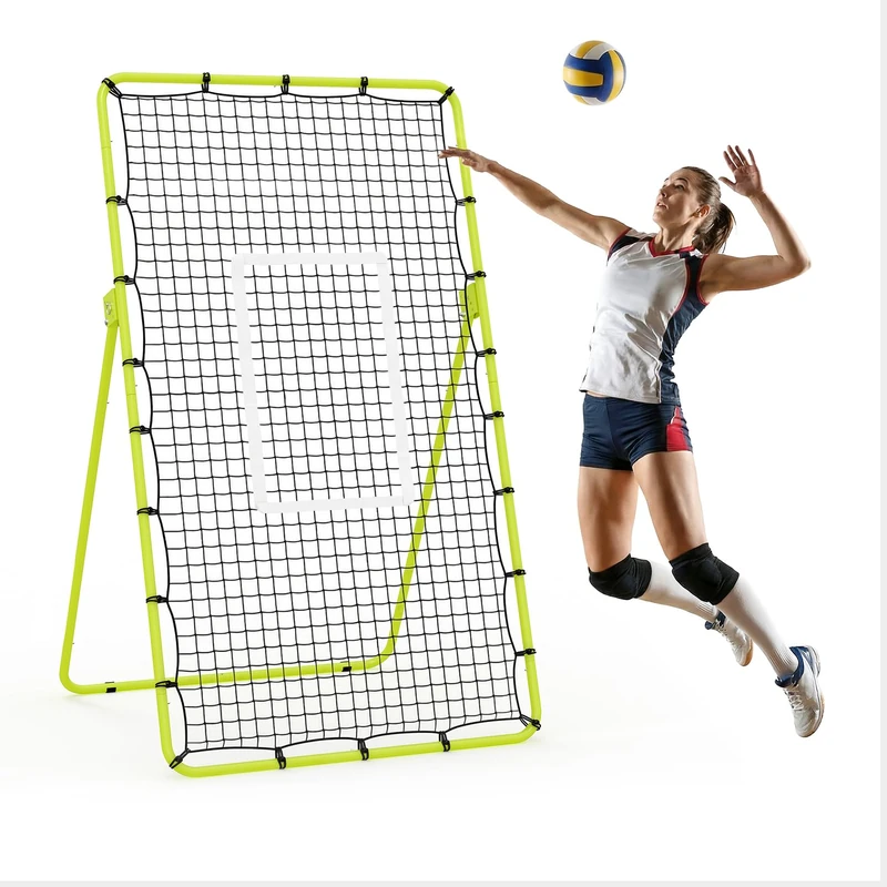 GarveeLife Volleyball Net, 213 x 121cm Adjustable Volleyball Rebounder Net with Rebound Zone for Volleyball, Lacrosse, Baseball, Volleyball Training Equipment for Garden, Backyard, and Sports Practice