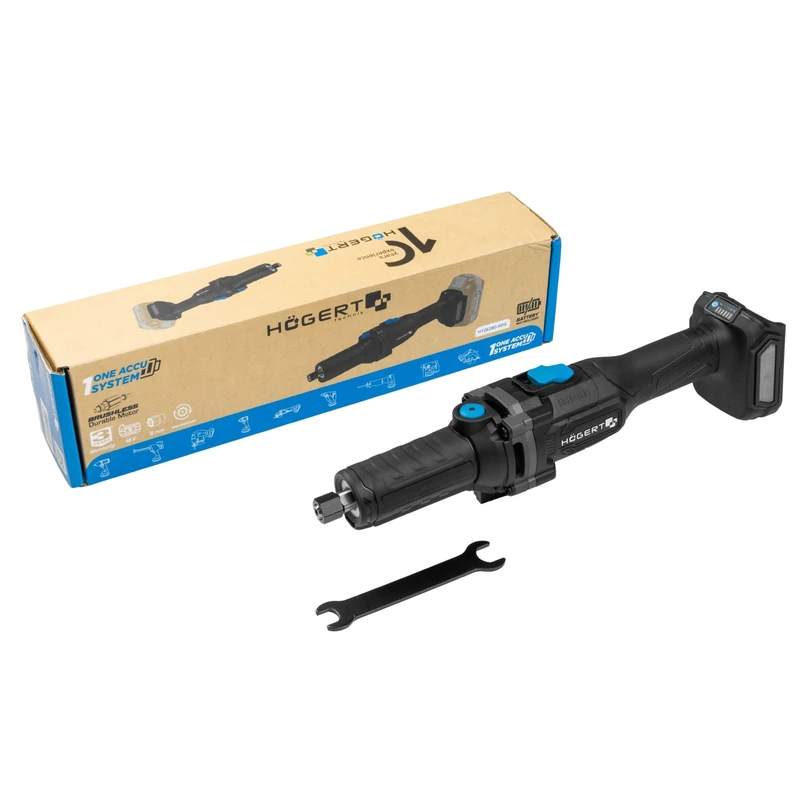 HÖGERT TECHNIK - 18V Brushless Straight Grinder, Cordless Sander, Pencil Grinder, Multifunction Tool for Metal Wood Plastic, Speed Adjustment - Image 1