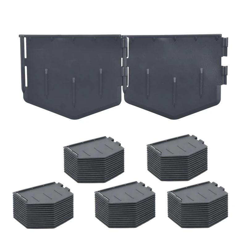 Relaxdays Lawn Edging 70-piece Set, Flexible Plastic Borders, 10.7 m, 13 x 16 cm, Black