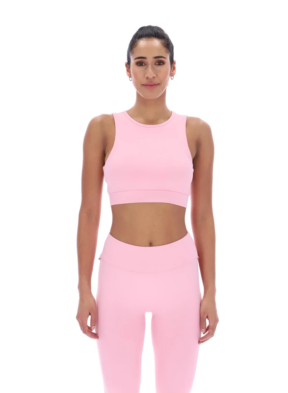 Ted Baker Womens Aria Long Line Yoga Sports Bra, Pink Nectar, M EU
