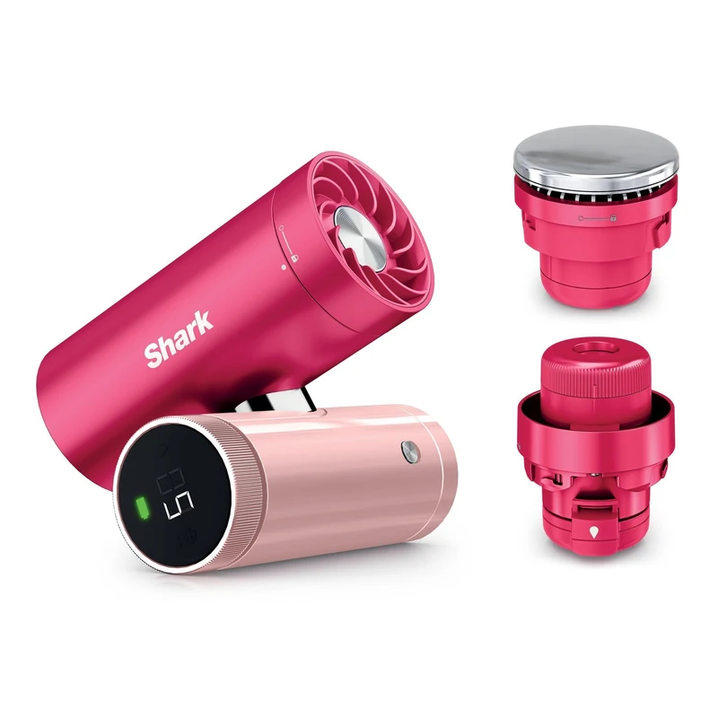 Shark ChillPill 3-in-1 High Speed Fan, Mist and InstaChill System with 3 Cooling Attachments, Travel Friendly Design, Dragon Fruit FA022EUPK