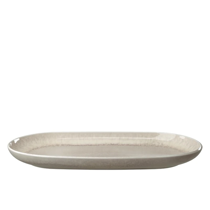 Like. by Villeroy & Boch – Perlemor Sand Serving Platter 34 x 18 x 3 cm, Premium Porcelain Made in Germany, Beige, Microwave-Safe & Dishwasher-Safe, Serving Plate