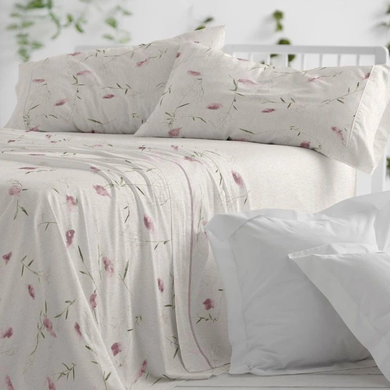Burrito Blanco | Bedding Set | Bed 150 cm (+Available Measurements) | Design 052 | Pale Pink (150 x 190/200 cm.)