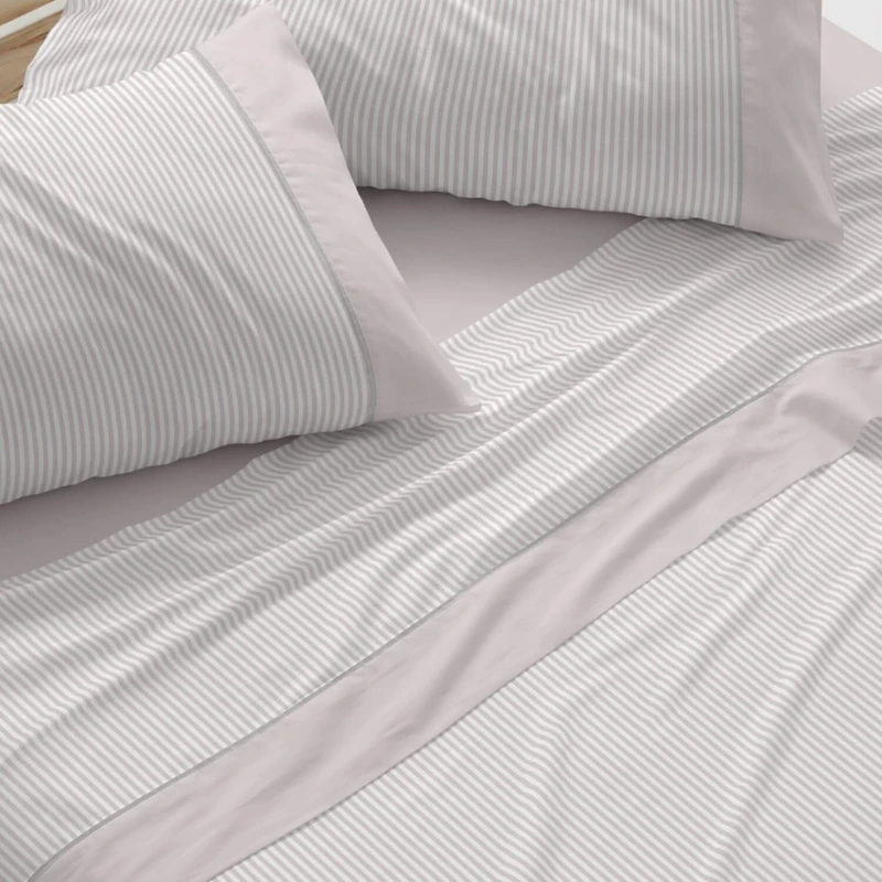 Burrito Blanco | Cotton Bedding Set | Bed 200 cm Design 640 | Nude Color (200x200 cm.)