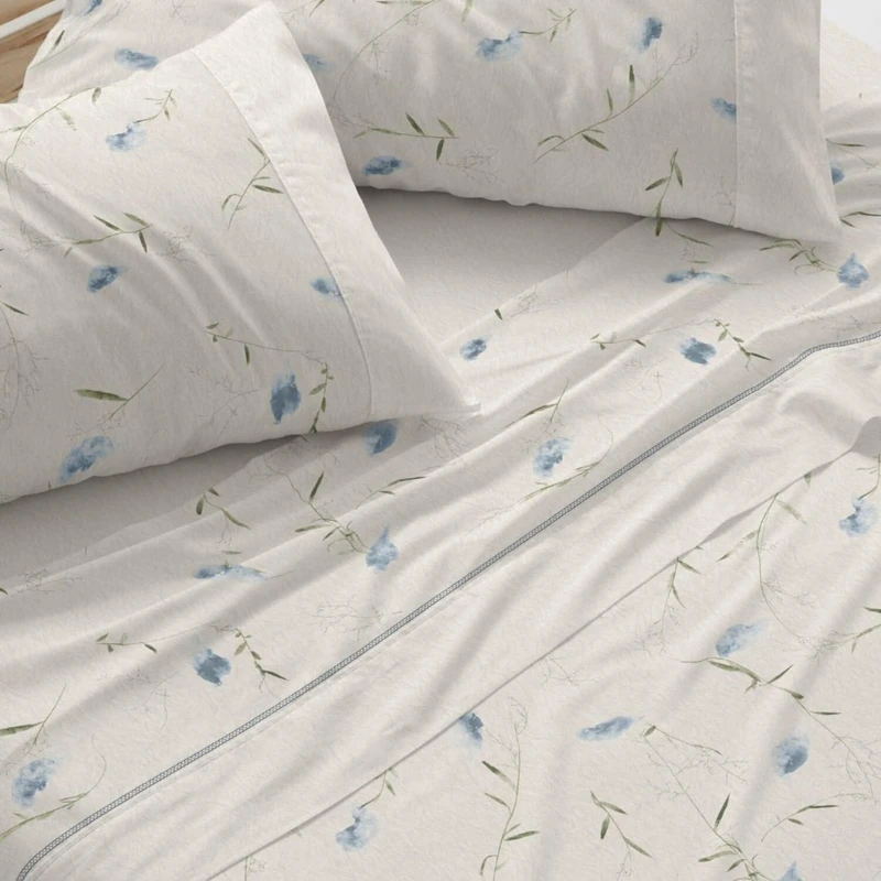 Burrito Blanco | Bedding Set | Bed 180 cm (+Available Measurements) | Design 052 | Color Blue (180x190/200 cm.)
