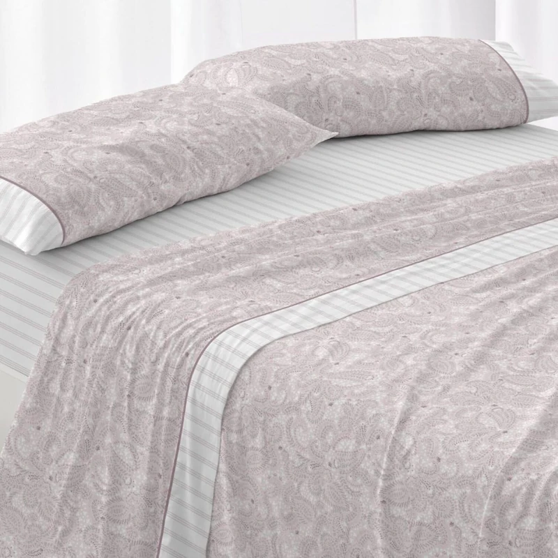 Burrito Blanco | Cotton Bedding Set | Bed 150 cm (+Available Sizes) | Design 636 | Nude Color (150x190/200 cm.)