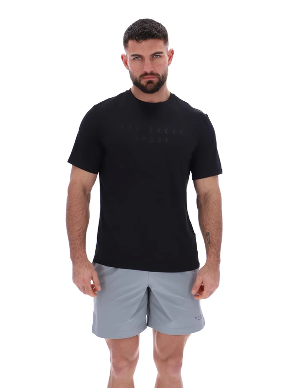 Ted Baker Sport Mens ROB Logo Training T-Shirt Black - Image 1
