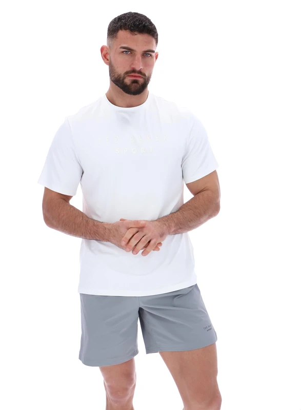 Ted Baker Sport Mens ROB Logo Training T-Shirt White - Image 1