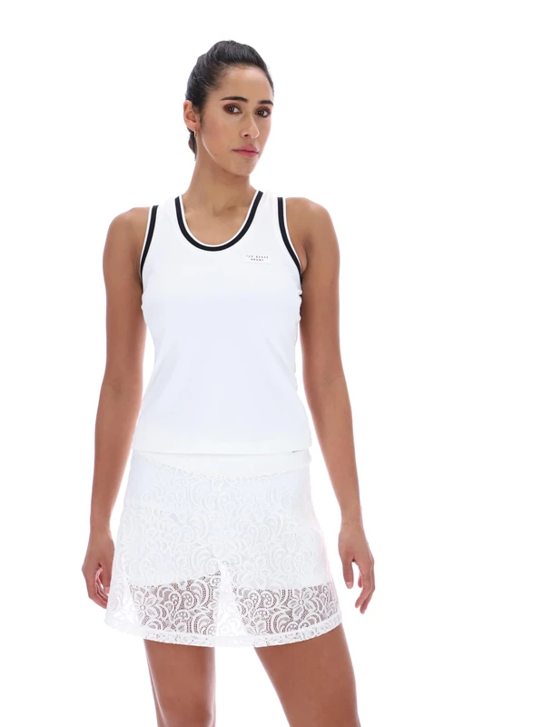 Ted Baker Sport Womens Annabelle Lace Back Tennis Tank White