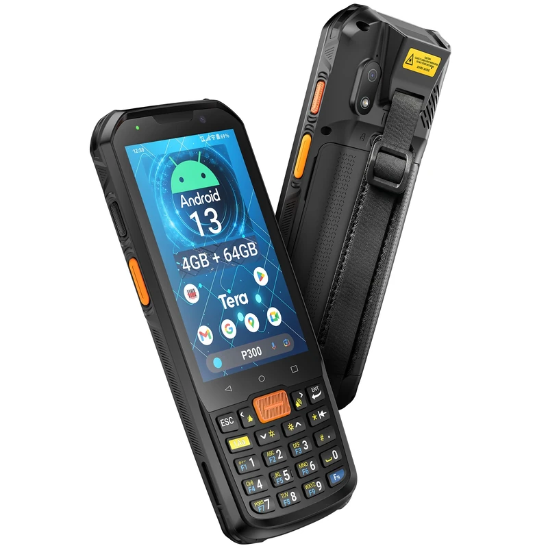 Tera PDA Android 13 Barcode Scanner: Honeywell HS7 Scan Engine 1D 2D QR Scanner 4+64GB IP66 MTK 8-Core Processor 4”Touchscreen 5100 mAh Battery Fast Charge Mobile Terminal for Warehouse Inventory P300 - Image 1