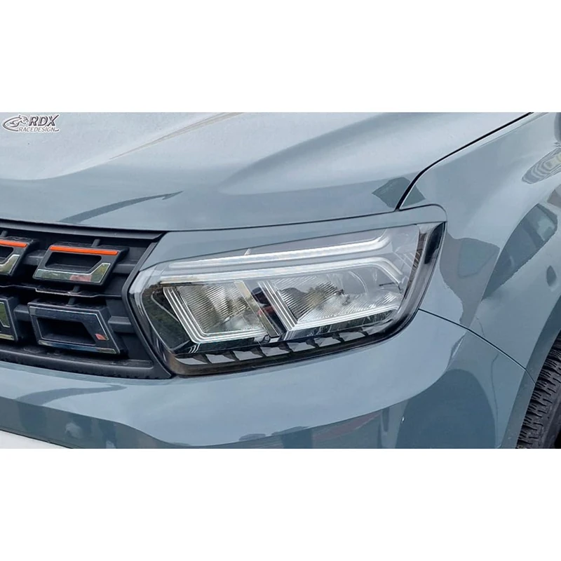 RDX Head light spoilers compatible with Dacia Duster II 2018-2024 (ABS)