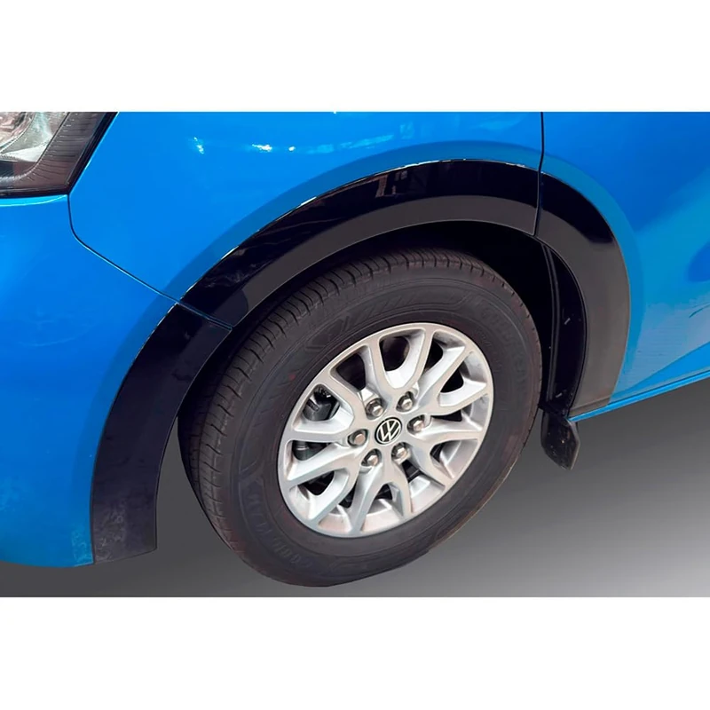 RGM Set Wheel arch extensions compatible with Volkswagen Transporter T7 2024- Long Wheel Base - left sliding door - Gloss Black